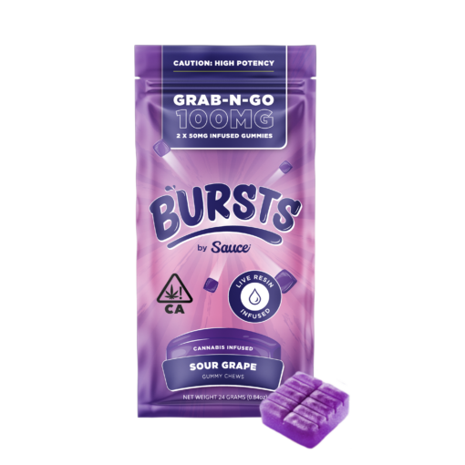 Bursts Sour Grape - 800MG Live Resin Infused Edibles