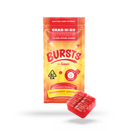 Bursts Strawberry Lemonade - 200MG Live Resin Infused Edibles