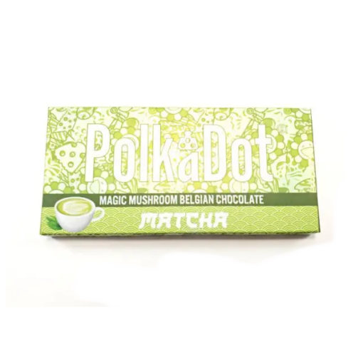 Polkadot matcha - psilocybin infused chocolate bar