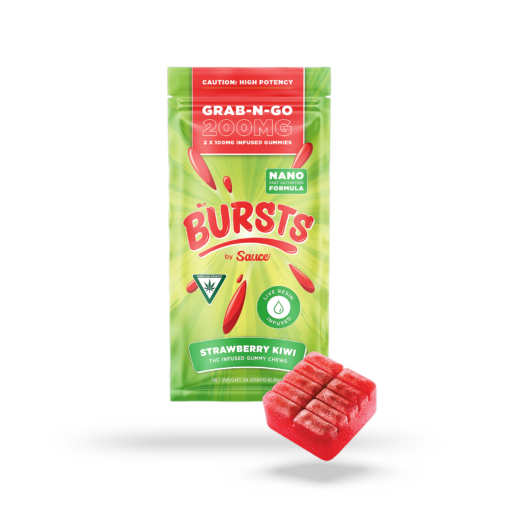 Bursts Strawberry Kiwi - 800MG Live Resin Infused Edibles